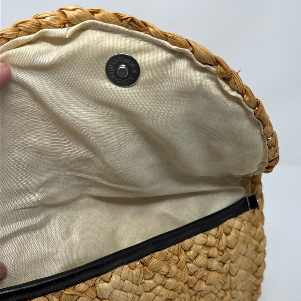 Women’s Woven Straw Envelope Clutch handBag 10.5 x 7 inches - Picture 3 of 4